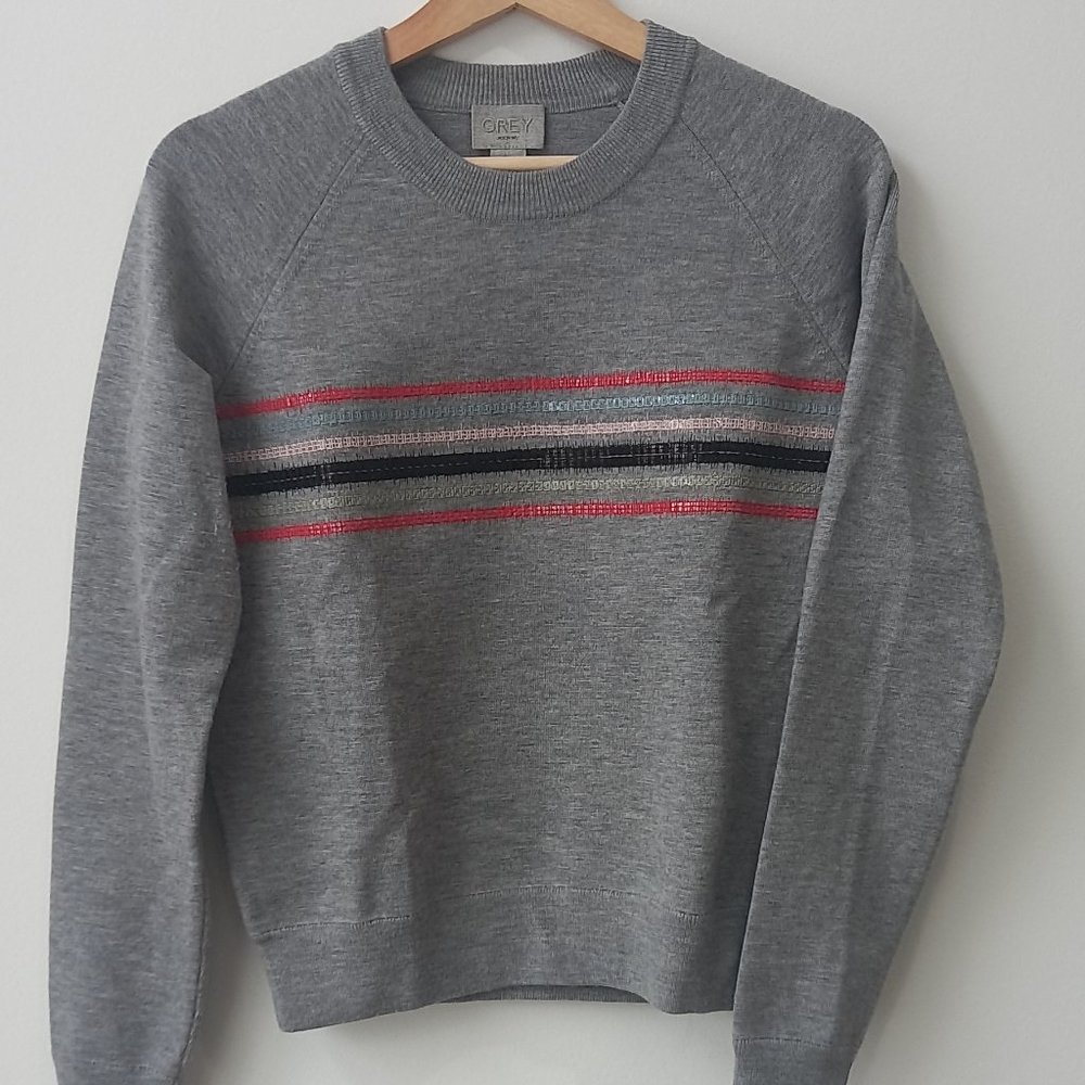 Jason Wu Grey Melange Crew Neck Wool Sweater